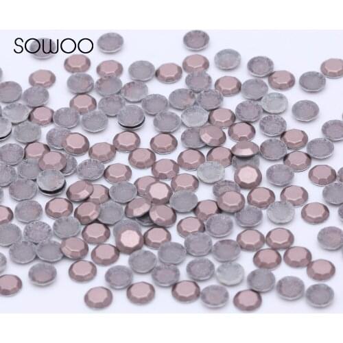 1440pcs/lot lead free Hot Fix Studs Lt.Brown(Frosted) color Wholesales Hot Fix nailhead Iron On Rhinestud baby rhinestone