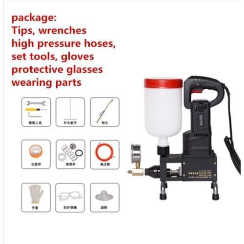 3pcs Epoxy injection pump Epoxy / Polyurethane foam Grouting Machine Steel Hose concrete repair crack 999