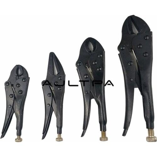 4Pcs/Set Locking Pliers Gourd Mouth Straight Jaw Lock Mole Plier Carbon Steel Wear Resistant Vise Grip Clamping Hand Tools H4298