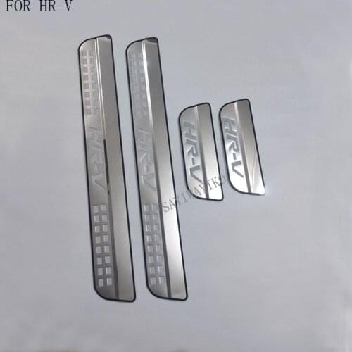 Auto Part Fit For Honda HRV HR-V Vezel 2014 2015 2016 Stainless Steel Scuff Plate Door Sill Guards Thresholds Cover Trims 4Pcs