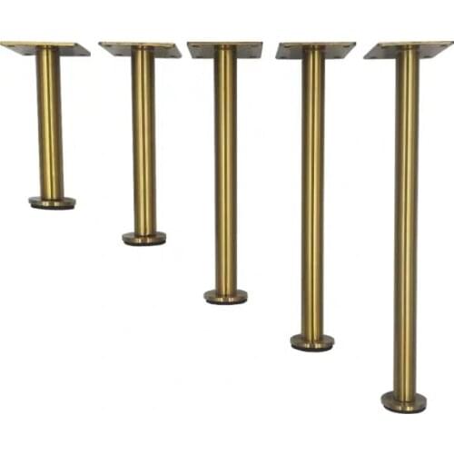 4pcs Titanium gold Furniture legs Stainless Steel Cabinets feet Tables Sofa Bed TV Cabinet Couch Dresser Armchair legs