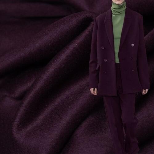 White waxberry Dark Purple Red Overcoating Cashmere Wool Materials Women Suits Pants Overcoat DIY Cloth Fabrics Freeshipping
