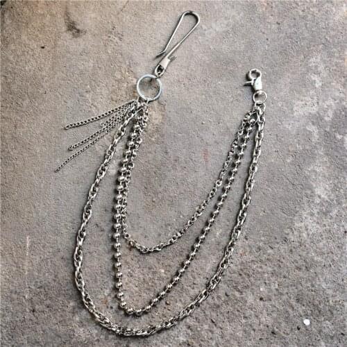 Hip hop Punk Men Spring Belt Waist Key Chain Male Pants Chain Jeans Punk Metal Pants Rock Clothing Accessories Jewelry BL68