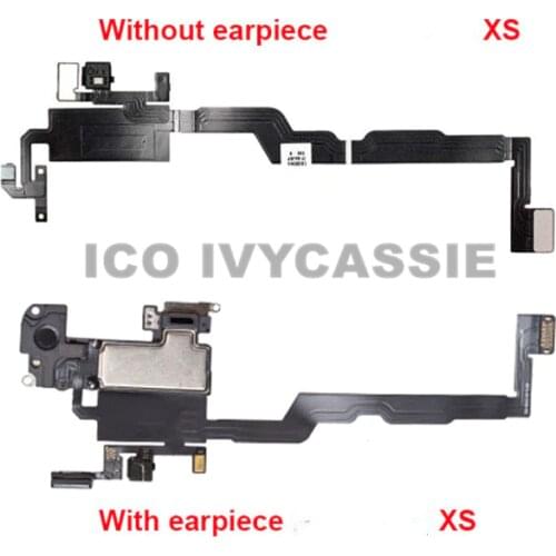 For iPhone X XS MAX XR 11 12 Pro Max Earpiece Flex Cable Speaker Proximity Light Sensor Sound With Without Ear Earphone Assembly