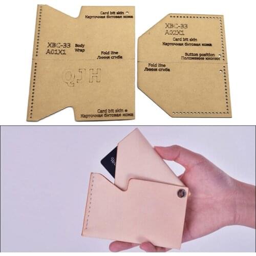 DIY handmade coin purse card package kraft paper template diy leather tool drawing mold handmade sewing design pattern