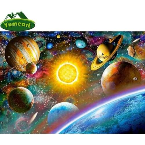 Home Decor Colorful Universe 3d Mosaic Embroidery Cross Stitch Textile Crystal Needlework Scenery Full Drill Diamond Paintings