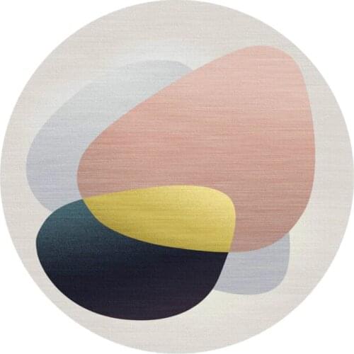 Geometric Round Carpet Rug Door Mat Modern Carpets for Living Room Area Rug Carpet Anti-Slip Floor Rug Mat Tapete Home Textile