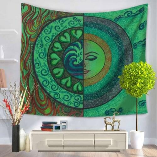 Boho Printed Tapestry Rectangle For Living Room Wall Hanging Background Home Decoration Magical Fantasy Printed Tapestries