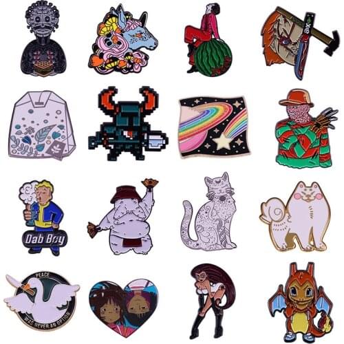 Halloween Horror Movies Figure Hard Enamel Pins Brooches Women Men Lapel Badges Backpack Collar Fashion Jewelry Gifts For Kids