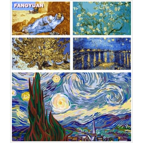 Van Gogh Artwork 5D Diy Diamond Painting Art Accessories Starry Sky Diamond Embroidery Mosaic Cross Stitch Kit Home Decoration