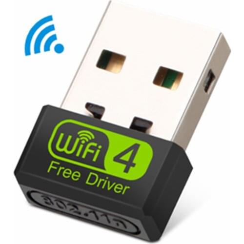 Mini WiFi Adapter USB WiFi USB Adapter Free Driver Wi Fi Dongle 150Mbps Network Card Ethernet Wireless Wi-Fi Receiver for PC