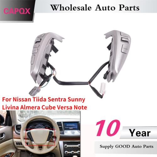 CAPQX For NISSAN TIIDA SENTRA SUNNY Livina ALMERA CUBE VERSA NOTE Combinatio Switch Multifunction Steering Wheel Audio Button