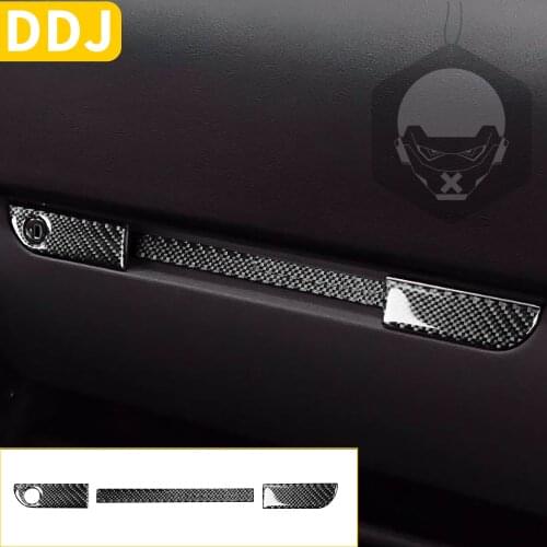 For Audi TT MK1 8N 2001-2006 Carbon Fiber Sticker Glove Box Handle Key Hole Cover Trim Interior Sticker Car Styling Accessories