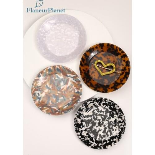 FlaneurPlanet Multicolor Cellulose Acetate Trinket Dish for Bride Wedding Anniversary Personalized Jewelry Dish