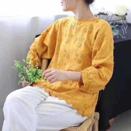 Noritree Women's Shirts With Embroidery