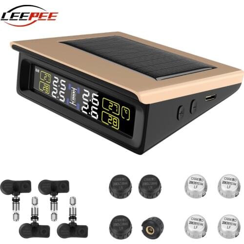 New TPMS Sensors Car Tire Pressure Monitoring System Auto Tyre Diagnostic Solar Digital Display Wireless Sensitive Accessories