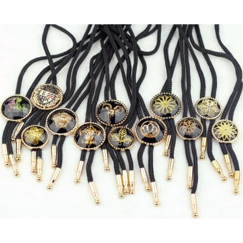 New Free Shipping fashion casual male MENS American Poirot tie rope blouse collar crystal flowers Baltic with Bolo Tie Headdres