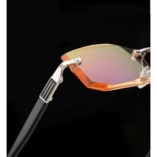 Diamond Cutting Edge Reading Glasses Rimless Men +1.00 +1.50 +2.00 +2.50 +3.00 +3.50 4.00 Oculos de Leitura Fashion for Business