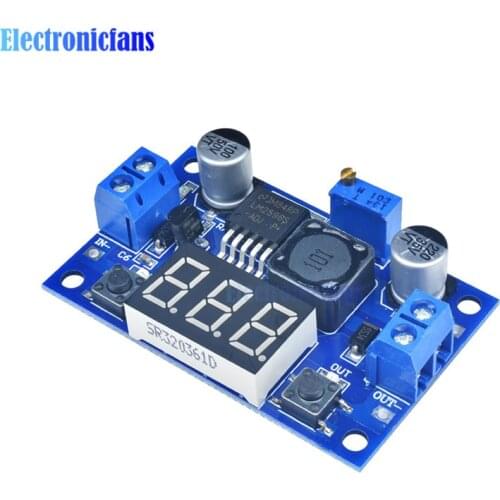 10Pcs/Lot DC Buck Step Down Module LM2596 DC/DC 4.0~40V to 1.25-37V Adjustable Voltage Regulator With LED Voltmeter