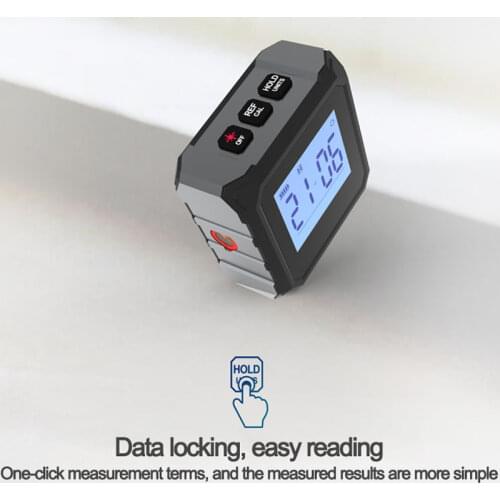 Professional Protractor Digital Inclinometer 360 degree Angle Measure Box Laser Level Ruler USB Chargable angle Inclinometer