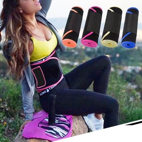 Women And Men Adjustable Elastic Waist Support Belt Neoprene Lumbar Back Sweat Belt Fitness Belt Waist Trainer