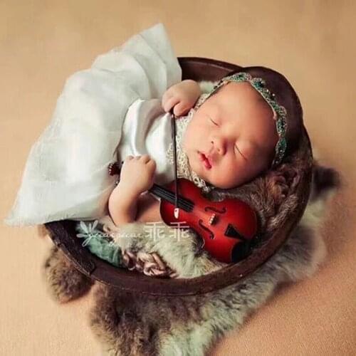 Newborn Photography Props Guitar Violin Cello Musical Instrument Baby Boy Girl Photo Shoot Props Infant fotografia Accessories