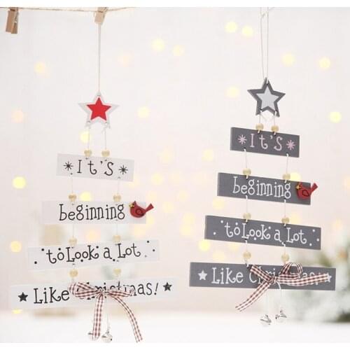 Christmas Wooden Hanging Pendant Xmas Tree Ornaments Gift Merry Christmas Decorations for Home Navidad 2020 Happy New Year 2021
