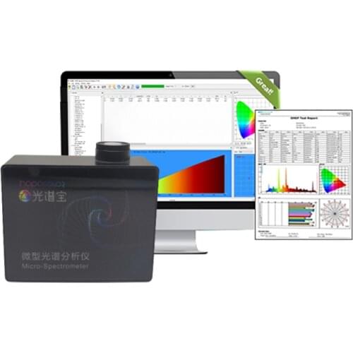 Spectrometer PAR PPFD(umol/m2/s) Meter Light Spectrum Analyzer illuminance lux with Exterior Sensor
