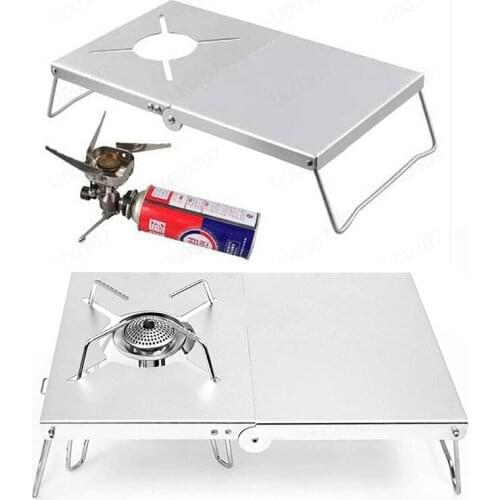 Heat Shielding Table Camping Foldable Table Lightweight Table for Single Burner Camping Outdoors