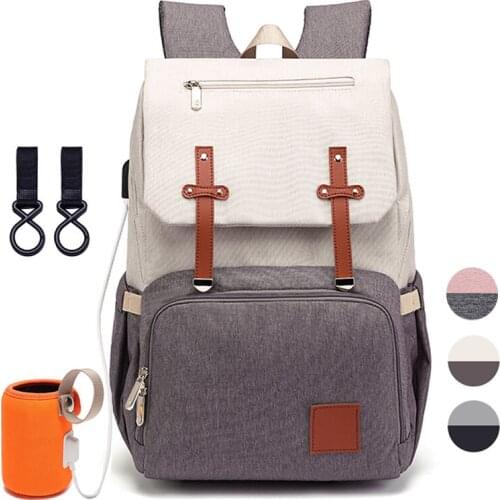 Diaper Maternity Nappy Baby Care Bags for Mummy Moms Stroller Pram Bag USB Waterproof Travel Nursing Mommy Bakcpack Changing Bag