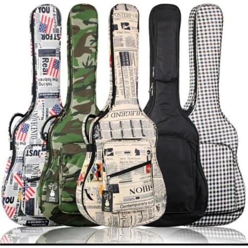 40/41 Inch Personalized Guitar Bag Add Thick Double Shoulders Acoustic Guitar Bag Case Guitar Backpack Guitar Accessories QB15