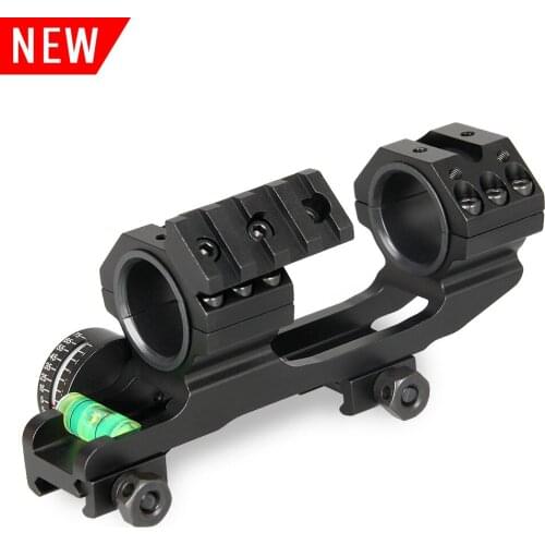PPT Tactical 25.4mm 30mm Double Rings With 20mm Picatinny Weaver Rail Dual Ring Cantilever Scope Mount Ring HS24-0187