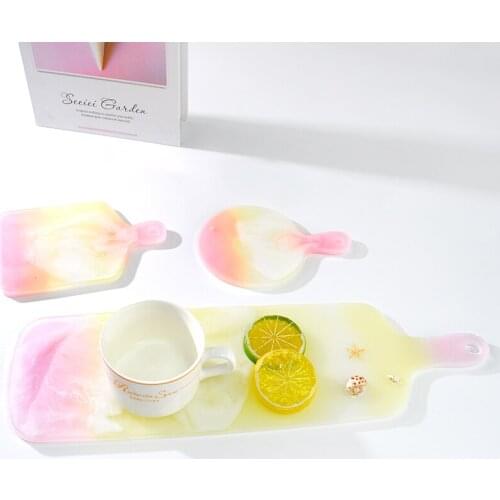 TC139 Coaster Cup Tea Plate Casting Mould Silicon Tray Mold For Resin For Desk Decoration