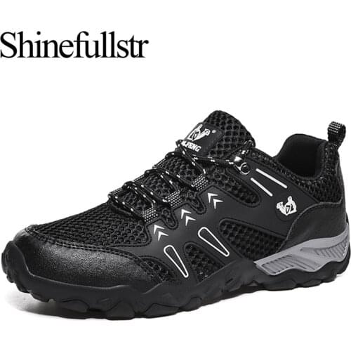 Outdoor Mesh Hiking Shoes Men Trekking Camping Cycling Sneakers Trail Mountain Outventure Tracking Zapatos De Hombre Tourism