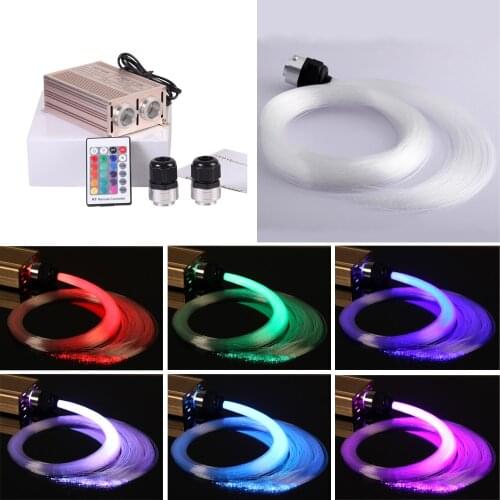 High power 2 output embouts kit ciel etoile fibre optique for lighting