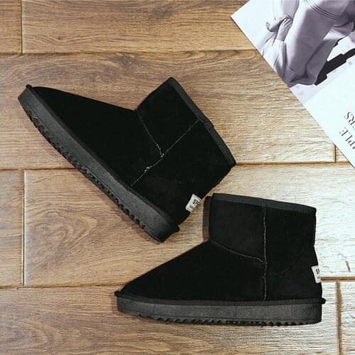 Women Boots Fashion Women Leather Australia Classic Warm Winter ShoesNon-slip and Velvet Warm Short Tube Snow Boots W22-34