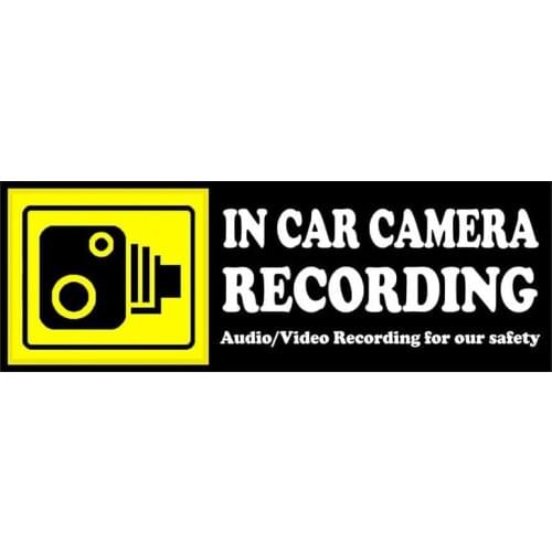 10cm Camera Audio Video Recording Window Cars Stickers Signs Vehicles Warning Decals Labels Bumpers for Taxi Drivers 1 Pcs