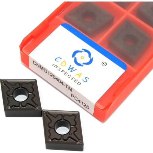 10PCS CNMG120404 TM PC4125 High Quality Black Carbide Inserts External Turning Tool CNMG 120404 CNC Lathe Cutter Tools For Steel