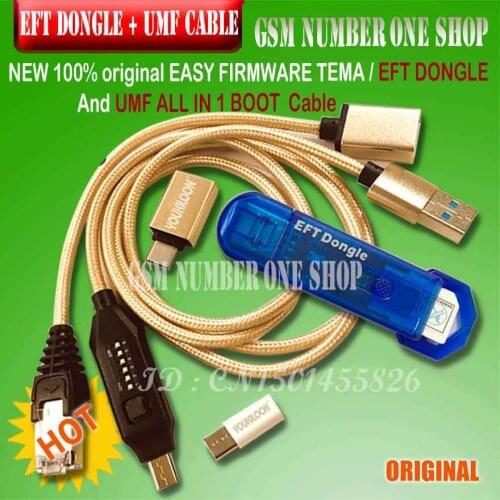 100% ORIGINAL 2019 NEW eft dongle EFT DONGLE / EASY FIRMWARE TEMA DONGLE + UMF all in 1 boot cable
