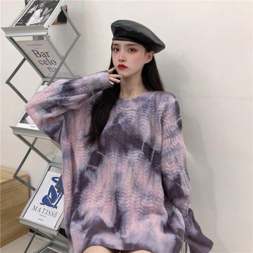 2020 Fahion Loose Knitted Sweaters Winter Knitted Long Sleeve Pullover Outfits Soft Warm Sweater Coat For Women