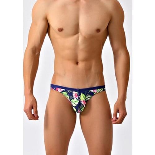 2021 Dark blue sexy tight low waist swimwear new men swimming pool party swim briefs bikinis sports surf swimsuits bathing suits