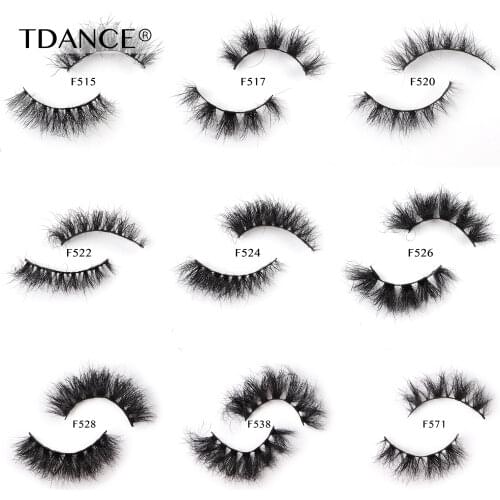 TDANCE 3D Mink Lashes Natural False Eyelashes 13mm-20mm Real Mink Thick Fluffy Wispy Fake Lash 1 Pair Makeup Messy Short Eyelash
