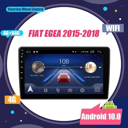 2 Din Android 10.0 For Fiat EGEA 2015-2018 Car Radio Multimedia Video Player Recorder GPS Navigation Octa-Core DSP IPS Carplay
