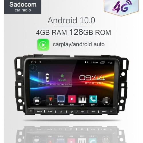 Carplay 4G LTE 8" 2 din Android 10.0 Car DVD player 64GB 4GB RAM autoradio for GMC Acadia 2009-2011 GMC Denali 2007-2012 Yukon