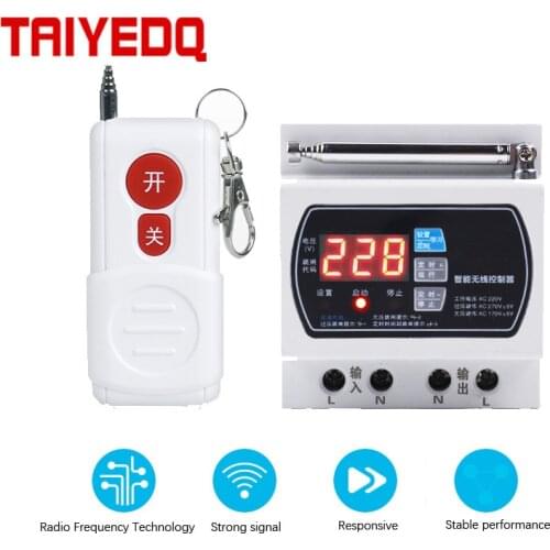 Smart Digital Display Wireless Remote Control Switch Water Pump Power Countdown Controller 220V 380V Three-phase