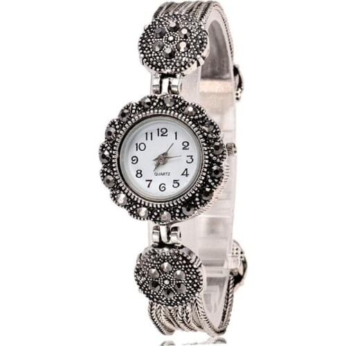 Hot Sale Retro Bracelet Watch Women Watches Ladies Luxury Rhinestone Quartz Watch Clock Lady Hour Montre Femme Relogio Feminino