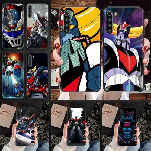 UFO Robot Grendizer Phone case For Xiaomi Redmi Note 7 7A 8 8T 9 9A 9S 10 K30 Pro Ultra black trend back luxury cover fashion