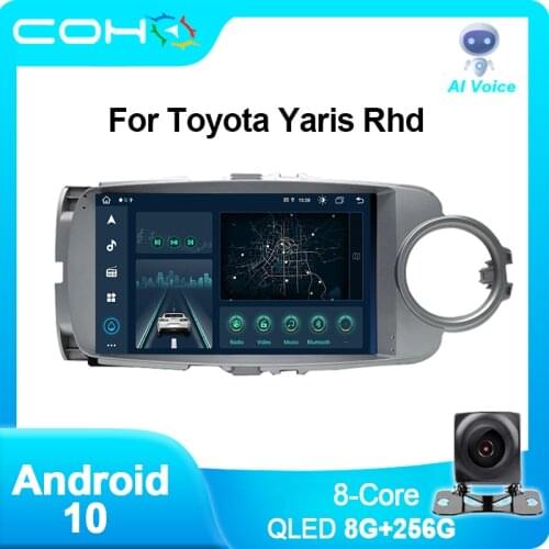 COHO For Toyota Yaris Rhd Gps Navigation Car Multimedia Radio Android 10.0 Octa Core 6+128G