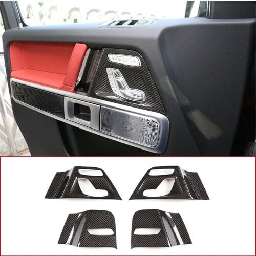 For Mercedes Benz G class W463 2019-2020 Real Carbon Fiber Car Door Panel Seat Adjustment Button Switch Panel Cover Trim Sticker