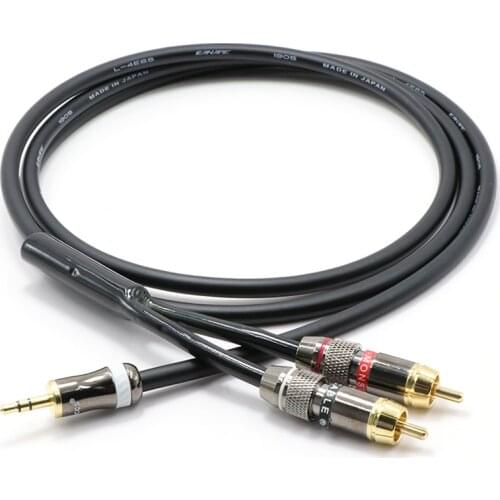 Rca cable ,Audio signal wire JACK plug 3.5mm to two RCA Interface, hifi amp audio 3.5mm Male to 2 RCA Male for Subwoof
